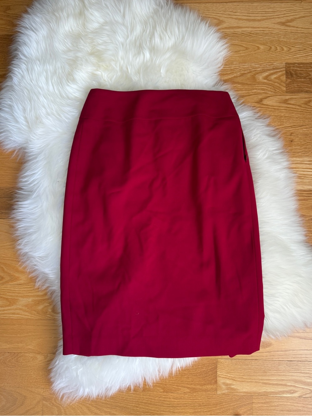 LOFT Women's Red Pencil Skirt